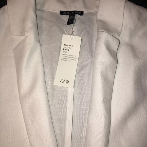 Eileen Fisher  slub linen blazer size Large NWT $299 - Picture 6 of 9